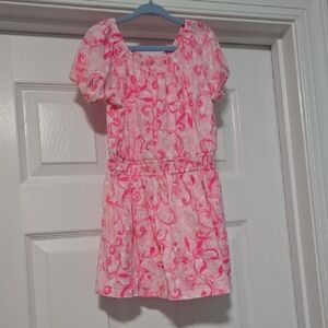 Lilly Pulitzer Pink and White Kids Dress